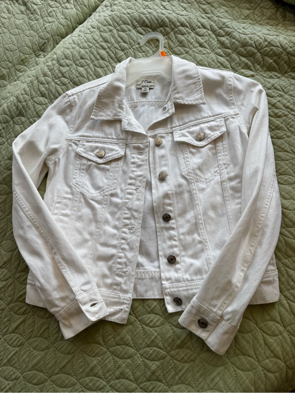 J. Crew White Denim Trucker Jacket
